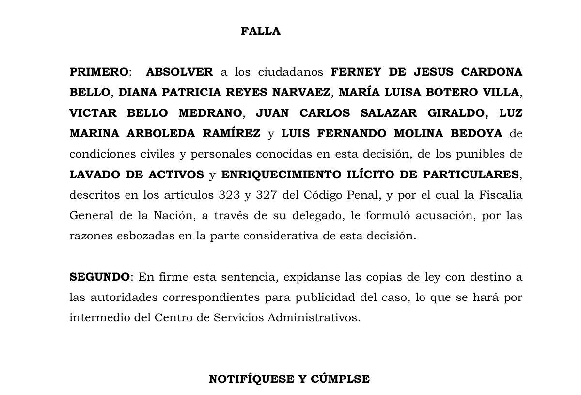Primicia | Juez absolvió a alias “Soya” e hija del expresidente de Atlético Nacional por supuestos nexos con Clan del Golfo