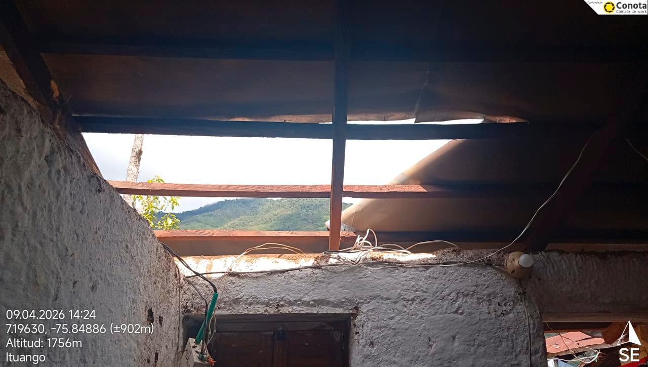 Arrecia el invierno: más de 200 personas damnificadas por vendaval en Ituango, norte de Antioquia