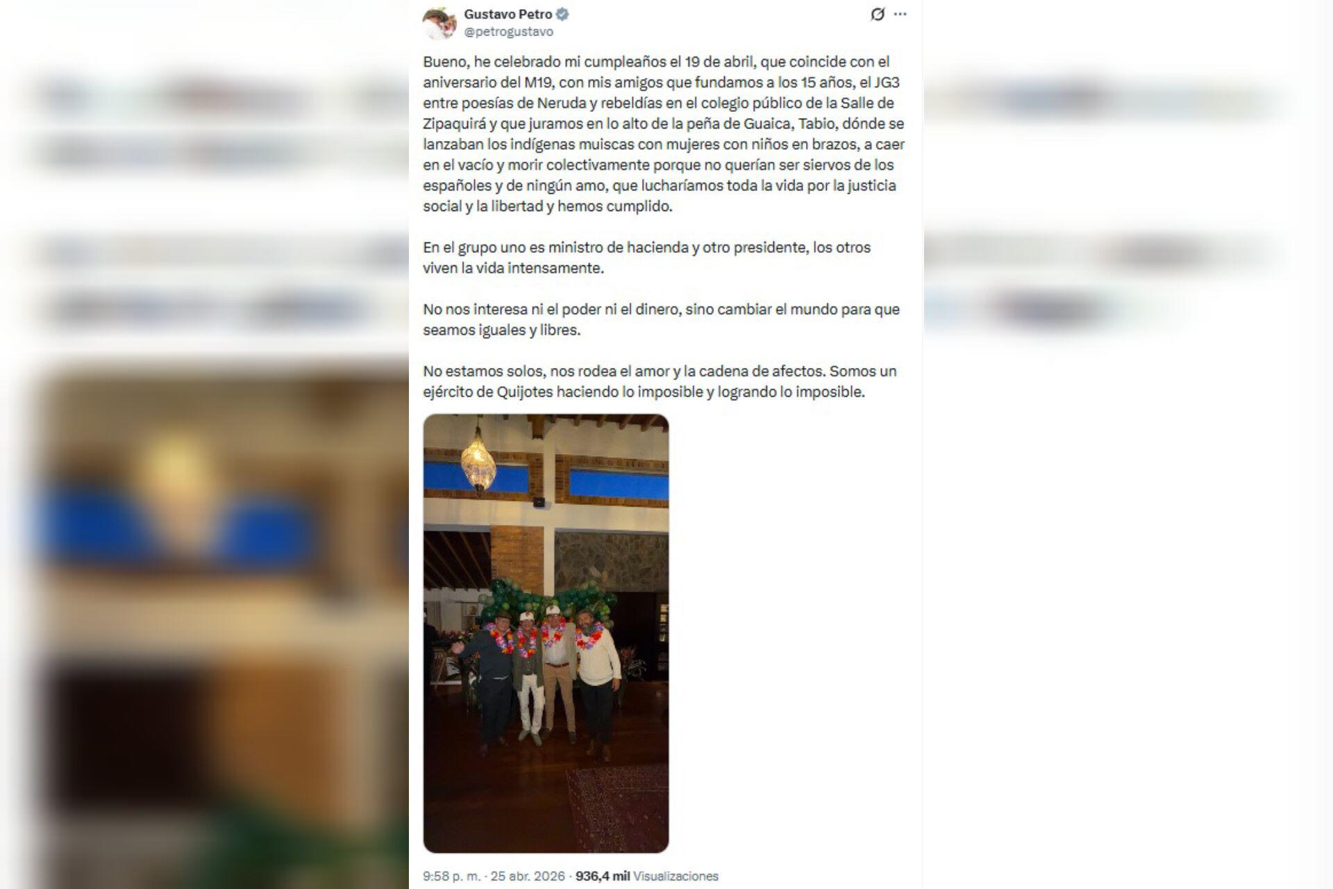 ¿Y las prioridades? Críticas a Petro por mostrar celebración de su cumpleaños en plena ola de atentados