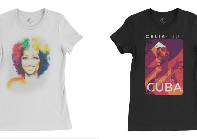 Así son los diseños de las camisetas. FOTO www.celiacruz.com