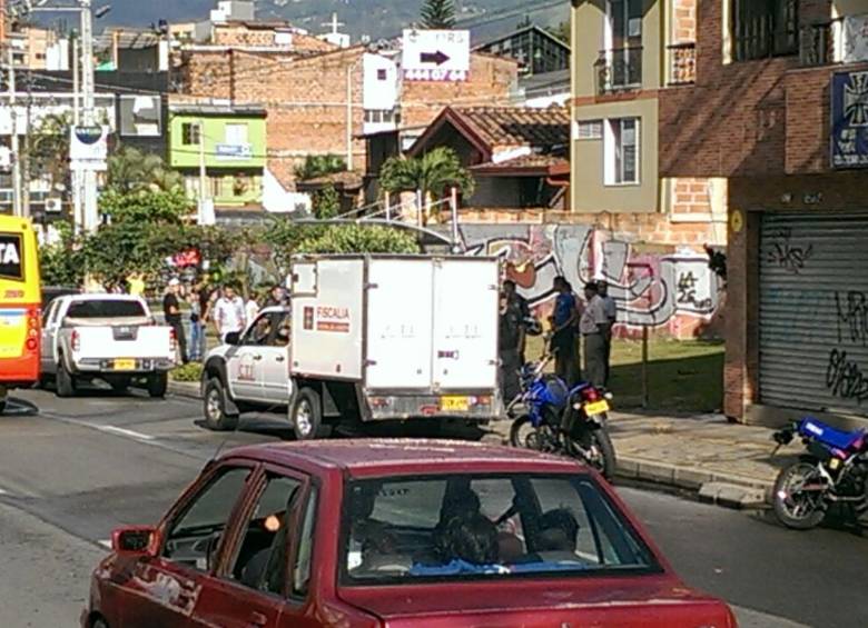 El hecho ocurrió en la calle 45B con carrera 43A, barrio La Paz, Envigado. FOTO RICARDO MONSALVE