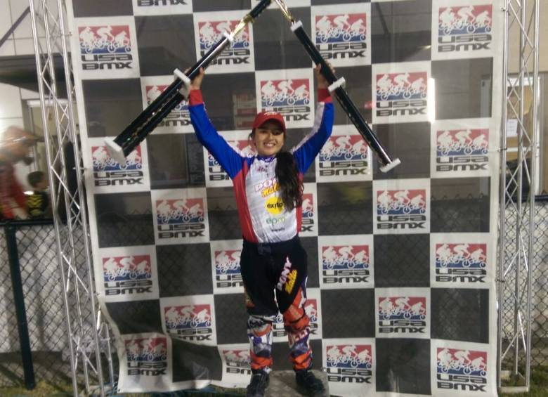 Manuela Muñoz, destacada bicicrosista de Antioquia. El año pasado fue subcampeona mundial en Bélgica. FOTO cortesía W Élite