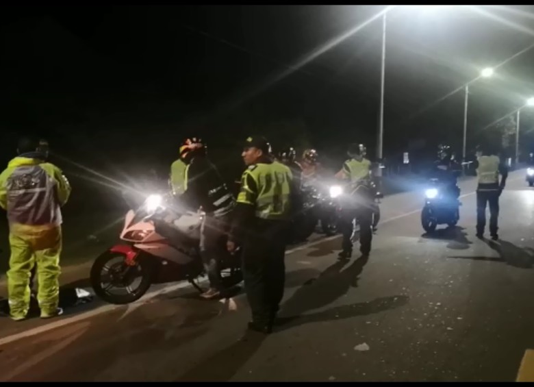 Piques ilegales de motos en el Oriente antioqueño son controlados por la Policía de Carreteras. FOTO CAPTURA DE VIDEO