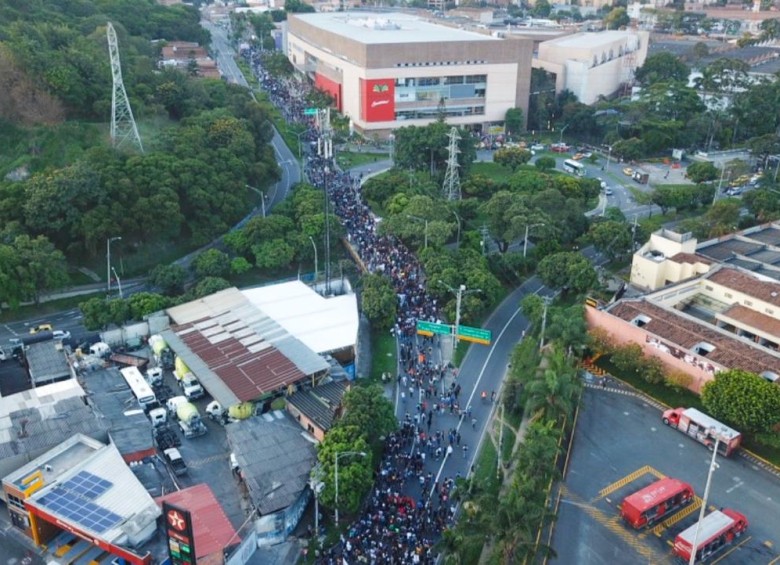 Marcha de estudiantes se tomó el noroccidente de Medellín