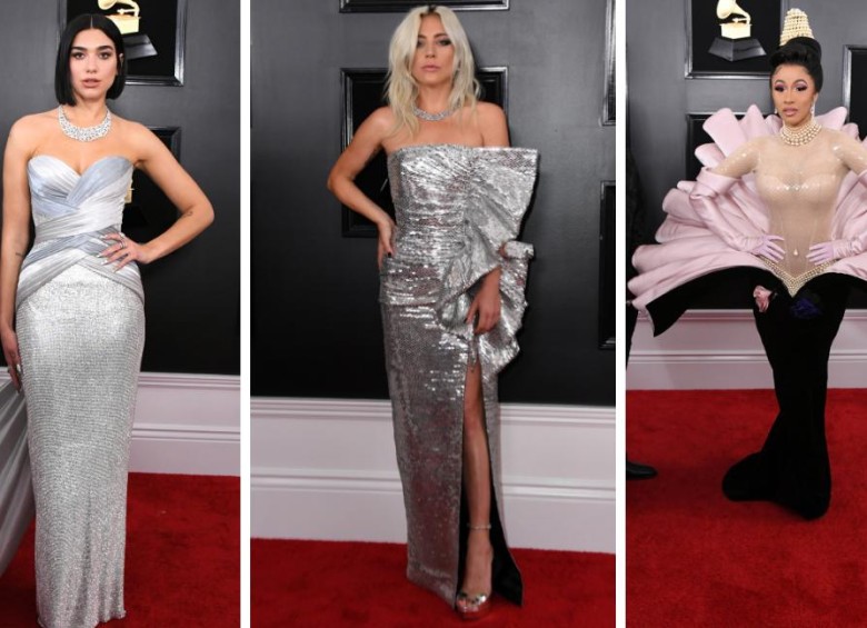 Dua Lipa, Lady Gaga y Cardi B. FOTOS AFP