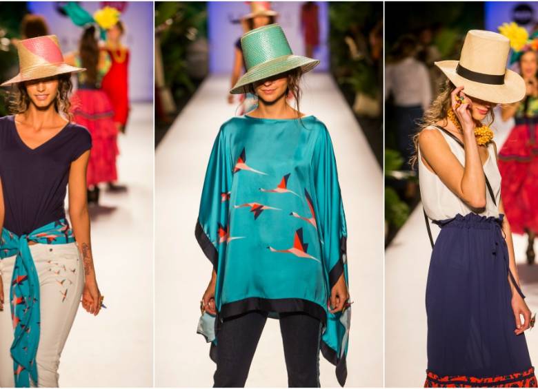 Algunas prendas de la pasarela Modo Rosa en Colombiamoda. FOTOS Carlos Velásquez.