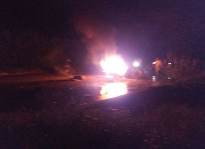 Imagen difundida por El Diario del Llano posterior a la detonación. Foto Cortesía