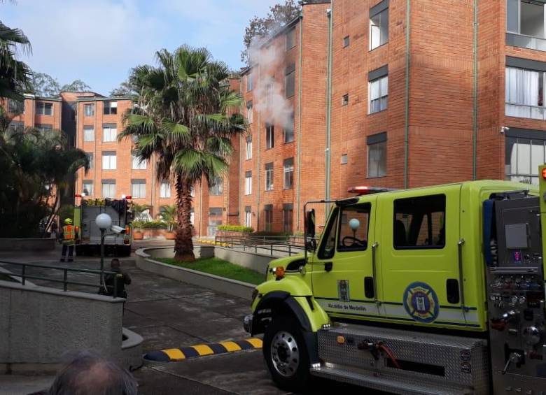 El fuego habría sido provocado por una veladora encendida. FOTO CORTESÍA DAGRD
