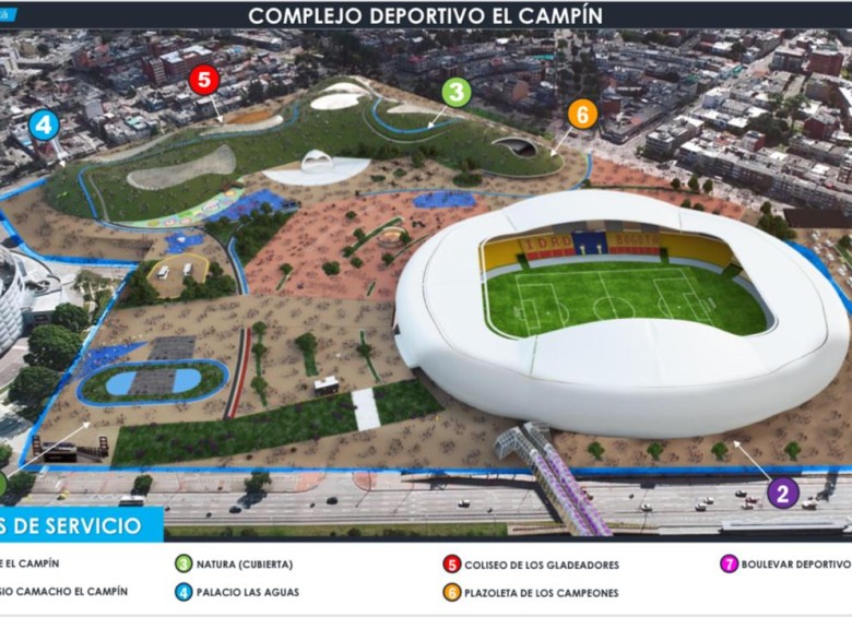 Así quedaría el renovado estadio El Campín