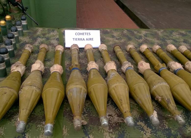 Según información preliminar, estos elementos tenían como destino el Frente 29 de las Farc. FOTO CORTESÍA