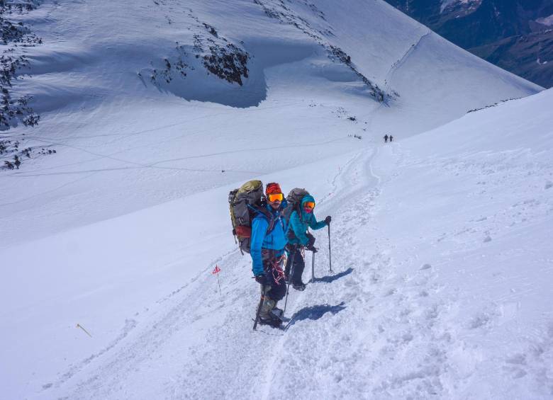 Tres paisas en el Elbrus