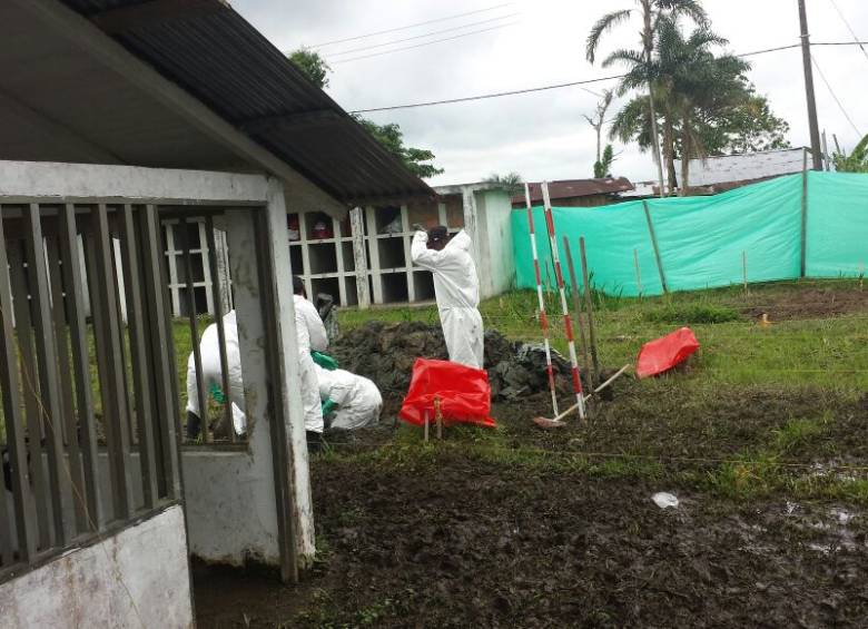 La Fiscalía halló en el departamento de Nariño una fosa común con restos de unas 62 personas. FOTO CORTESÍA