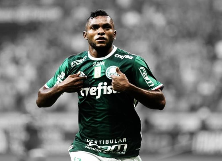 Miguel Borja es uno de los cuatro foráneos que tiene Palmeiras. FOTO CORTESÍA PALMEIRAS 