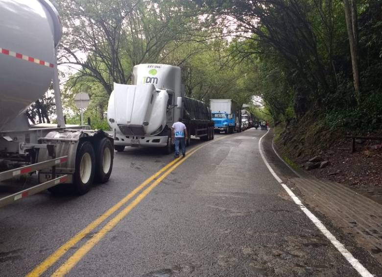 En la zona hay congestión vial. FOTO Twitter @emisoraUdeA