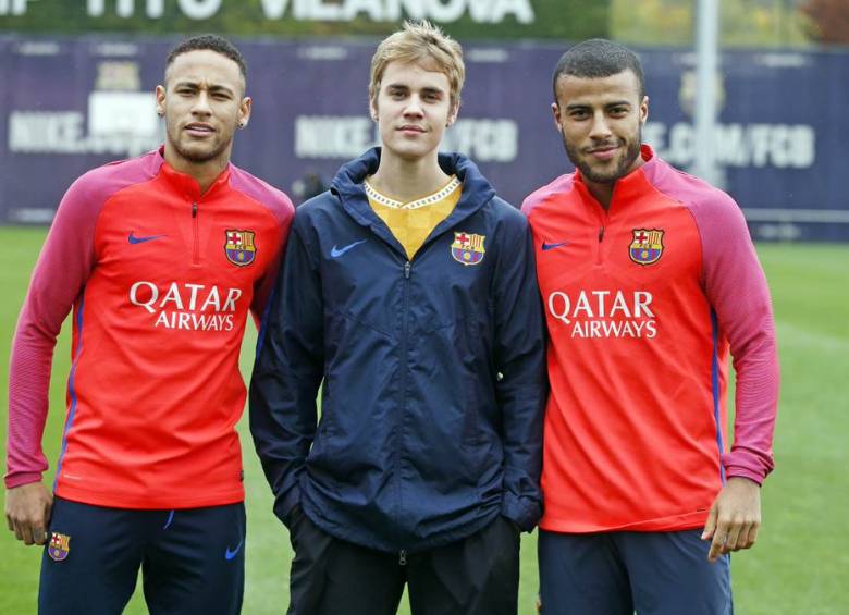 Justin Bieber se entrenó con las estrellas del Barça 