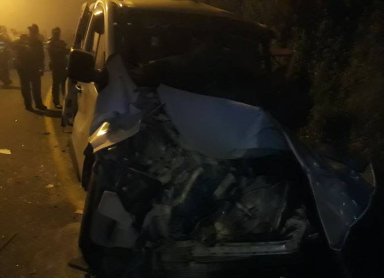 El incidente ocurrió en la vía que comunica a Bello y Medellín, con el municipio de San Pedro de los Milagros. FOTO CORTESÍA