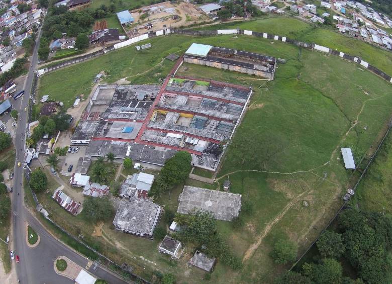 Así se ve desde arriba la cárcel de Cunduy en Florencia, Caquetá. FOTO CORTESÍA INPEC