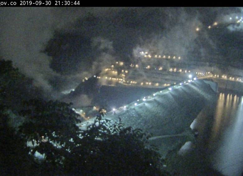 Fotografía capturada en Hidroituango por las cámaras del sistema de alerta temprana. FOTO SIATA