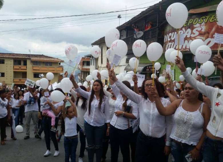 En Ituango protestaron por asesinato de niña de tres años