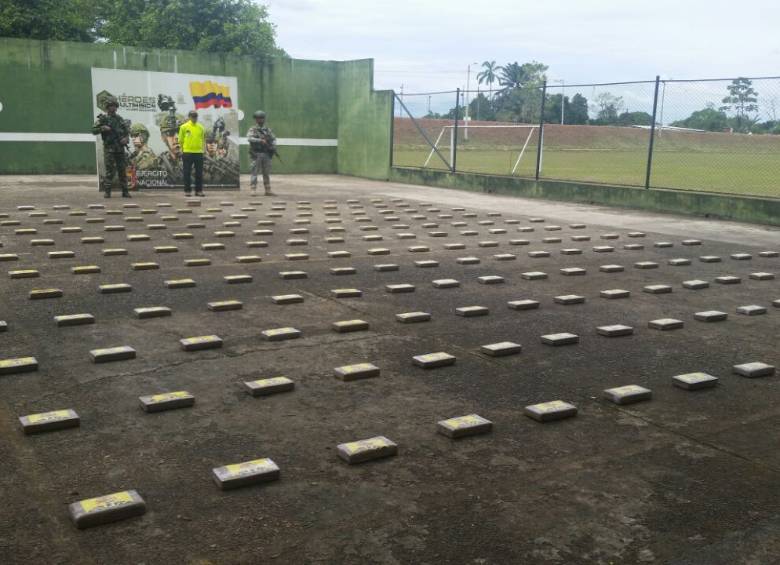 Según el Ejército, la droga incautada puede costar en el exterior unos 40 millones de dólares. FOTO: EJÉRCITO