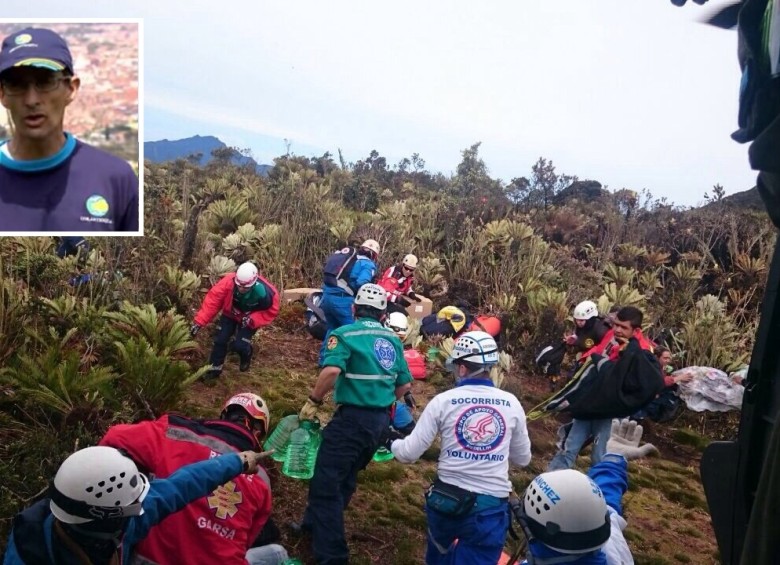 Juan Rafael Múnera completa tres días desaparecido en el Cerro Plateado, de Salgar. Fotos: cortesía
