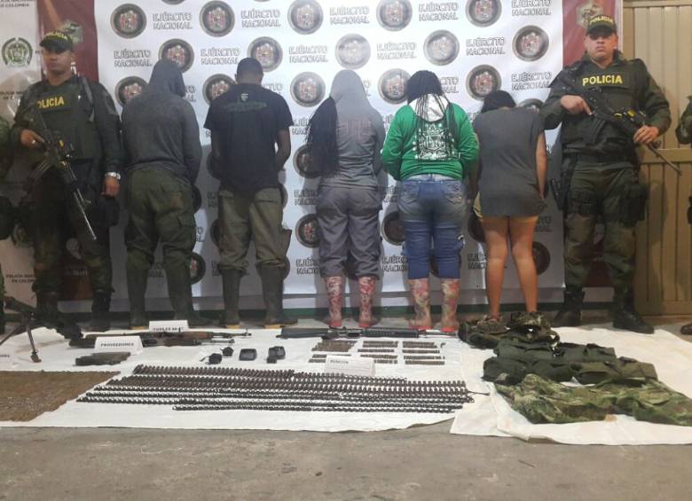 Los capturados delinquían en zona de cordillera del departamento de Nariño. FOTO: Cortesía