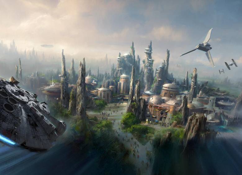 Concepto de como sería la atracción de Star Wars. FOTO AP
