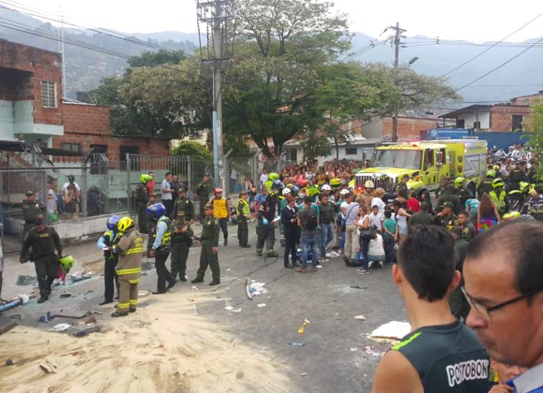 Grave accidente de un bus en el oriente de Medellín