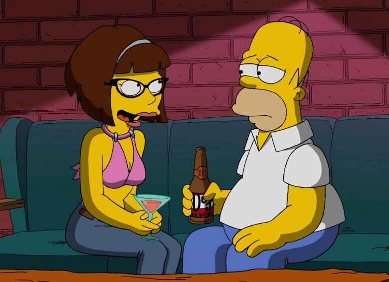 Homero se separa de Marge y comienza a salir con una mujer mucho menor que él. FOTO Cortesía