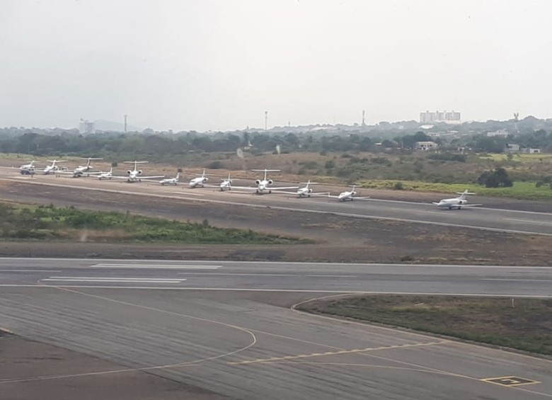 Un día de gran tráfico aéreo vivió hoy Cúcuta. FOTO Cortesía