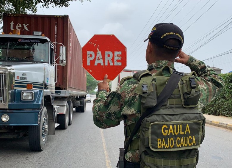 Se tendrán más de 30 puestos de control por parte del Ejército en Bajo Cauca. FOTO CORTESÍA EJÉRCITO