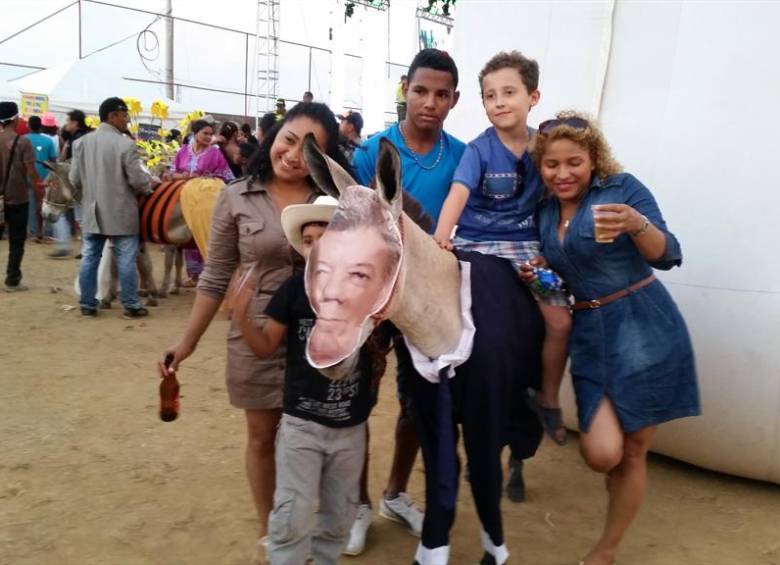 La parodia del presidente Juan Manuel Santos también causó furor. FOTO Nidia Serrano @NidiaSerrano