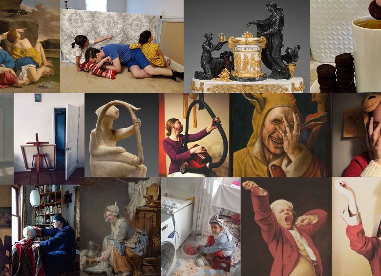 El desafío en redes invita a parodiar obras de arte con objetos de la casa. La apropiación artística está en arte hace tiempo. FOTO museo getty