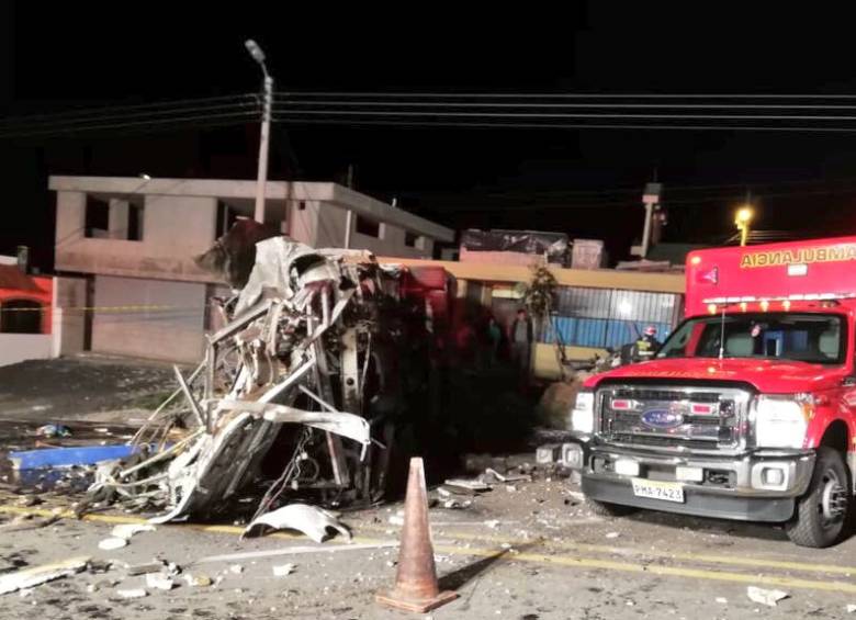 Bus accidentado el 14 de agosto de 2018. FOTO: COLPRENSA 