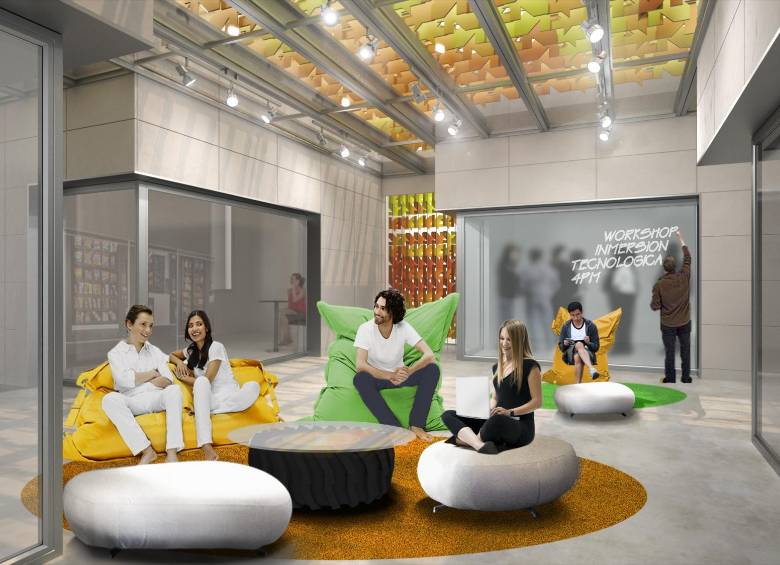 Los espacios del centro de innovación se caracterizan por ser abiertos y cómodos para sus visitantes. FOTO cortesía