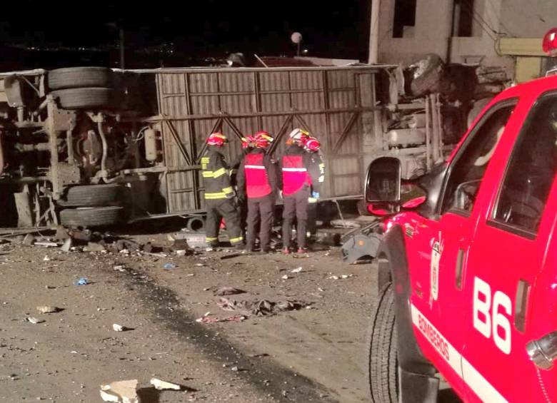 En el accidente del narcobus murieron 24 personas. FOTO: Colprensa