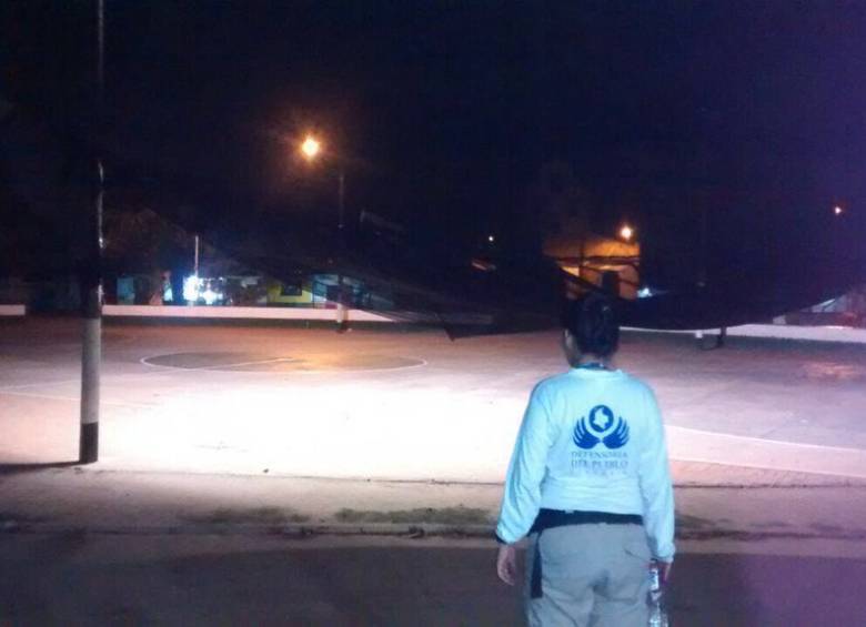 Impactos de armas de fuego en casas del corregimiento Puerto López, municipio de El Bagre, Bajo Cauca antioqueño. CORTESÍA DEFENSORÍA