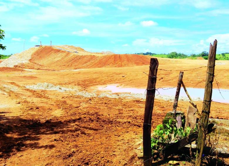 La finca La Esterlina. En parte de sus 250 hectáreas se denuncia actividad minera ilícita.