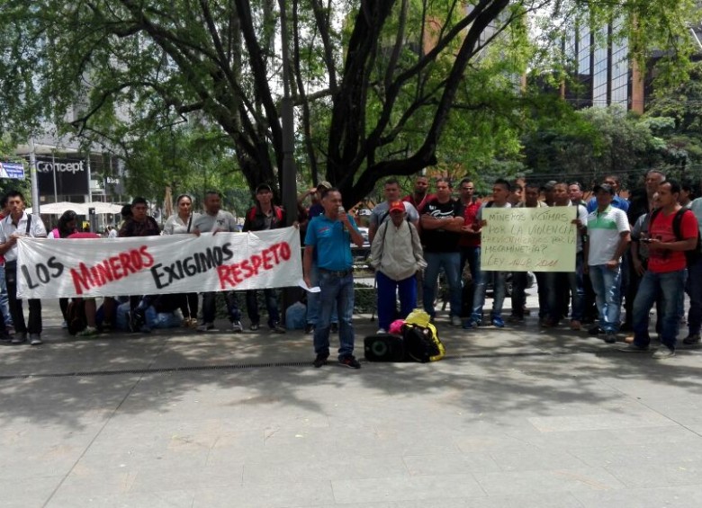 Mineros informales protestan contra el proyecto Gramalote en la Milla de Oro