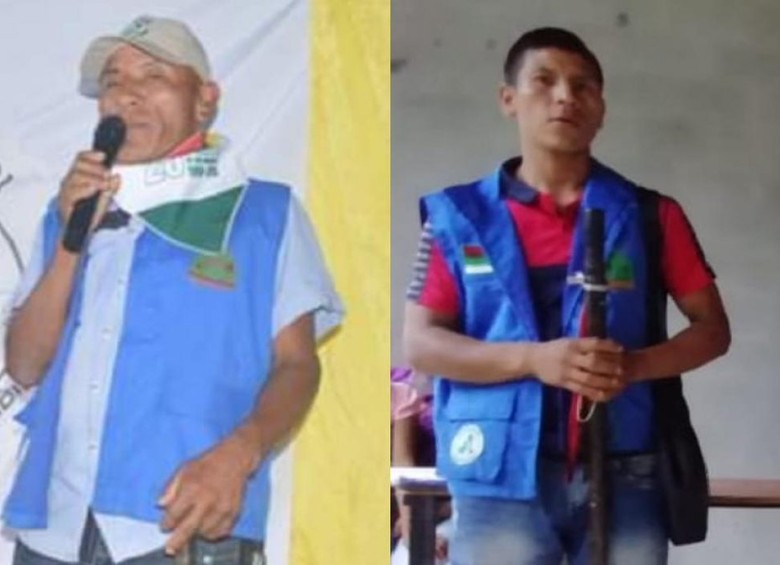 Héctor García, fundador de Camawari; y Arturo García, gobernador del Resguardo Indígena Awa El Palmar en municipio Ricaurte, fueron asesinados este domingo. Foto ONIC