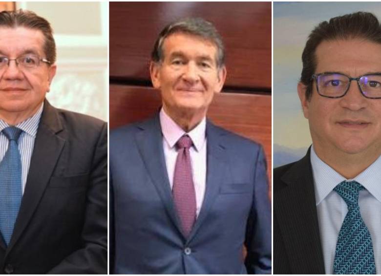 En orden: Fernando Ruiz Gómez, nuevo ministro de salud; Ángel Custodio Cabrera es el nuevo ministro de Trabajo; y Rodolfo Enrique Zea será el nuevo ministro de Agricultura. Foto: Cortesía. 
