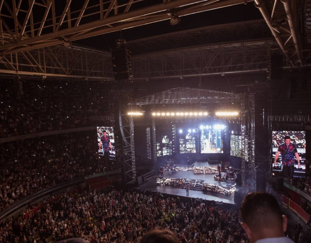 Chayanne cantó sus éxitos en casi dos horas de espectáculo. FOTO Cortesía @coneccionesoficial