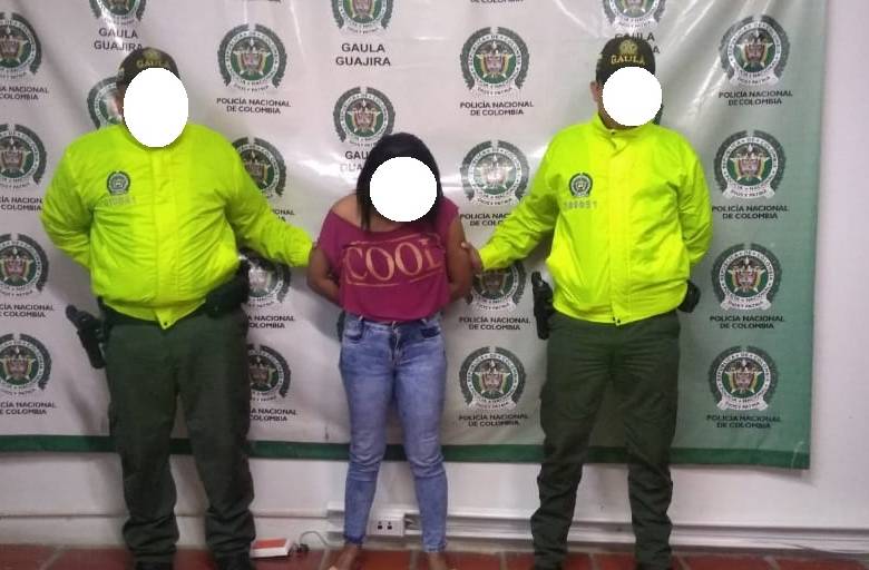 Imagen de una de las capturadas. FOTO Cortesía Gaula Policía