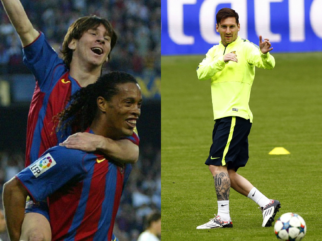 En la imagen podemos recordar como lucía el argentino Lionel Messi con el pelo largo hace algunos años. FOTOS AFP Y AP