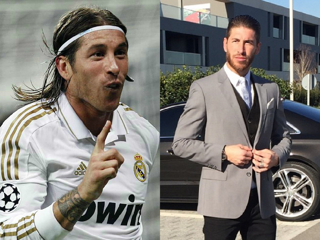 El español Sergio Ramos también fue partidario del pelo largo, sin embargo desde hace un tiempo luce este look más sofisticado. FOTOS Instagram Sergio Ramos y AFP