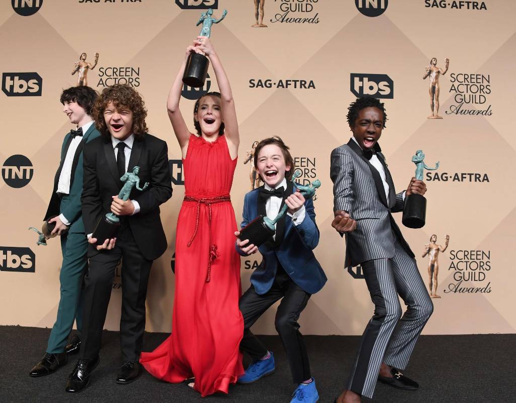 Mejor Elenco en una serie de drama - Stranger Things. FOTO AFP