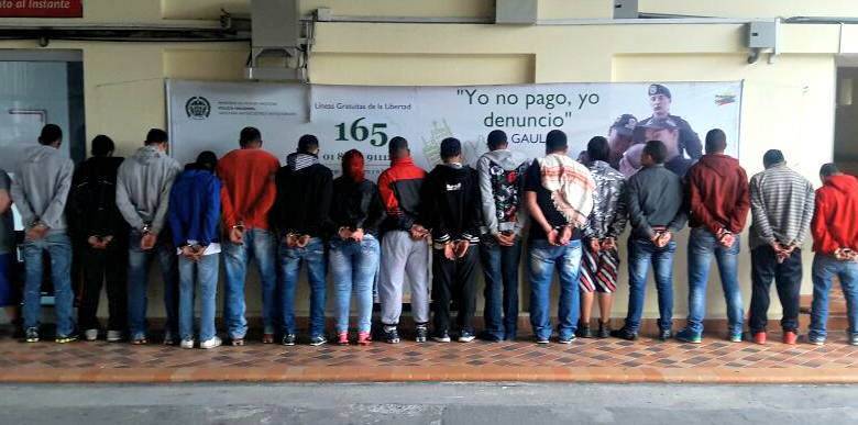 La banda recogería cada día un millón de pesos en extorsiones. FOTO CORTESÍA