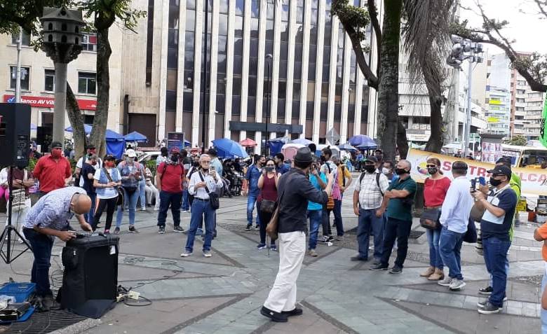Se trata de un homenaje, según sus organizadores, la Central Unitaria de Trabajadores (CUT), Antioquia, al paro nacional del pasado noviembre de 2019, “la mayor movilización en la historia reciente de Colombia”. Foto: Facebook CUT. 