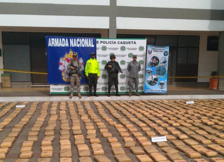 Armada Nacional incauta mas de 1000 kilogramos de marihuana. FOTO: Armada Nacional