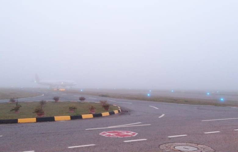 Así luce este jueves la pista del aeropuerto. FOTO @yildiaz